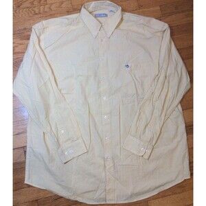 Biscayne Bay Men's Big & Tall Long Sleeve Checkered Yellow Fishing Shirt 2XLT